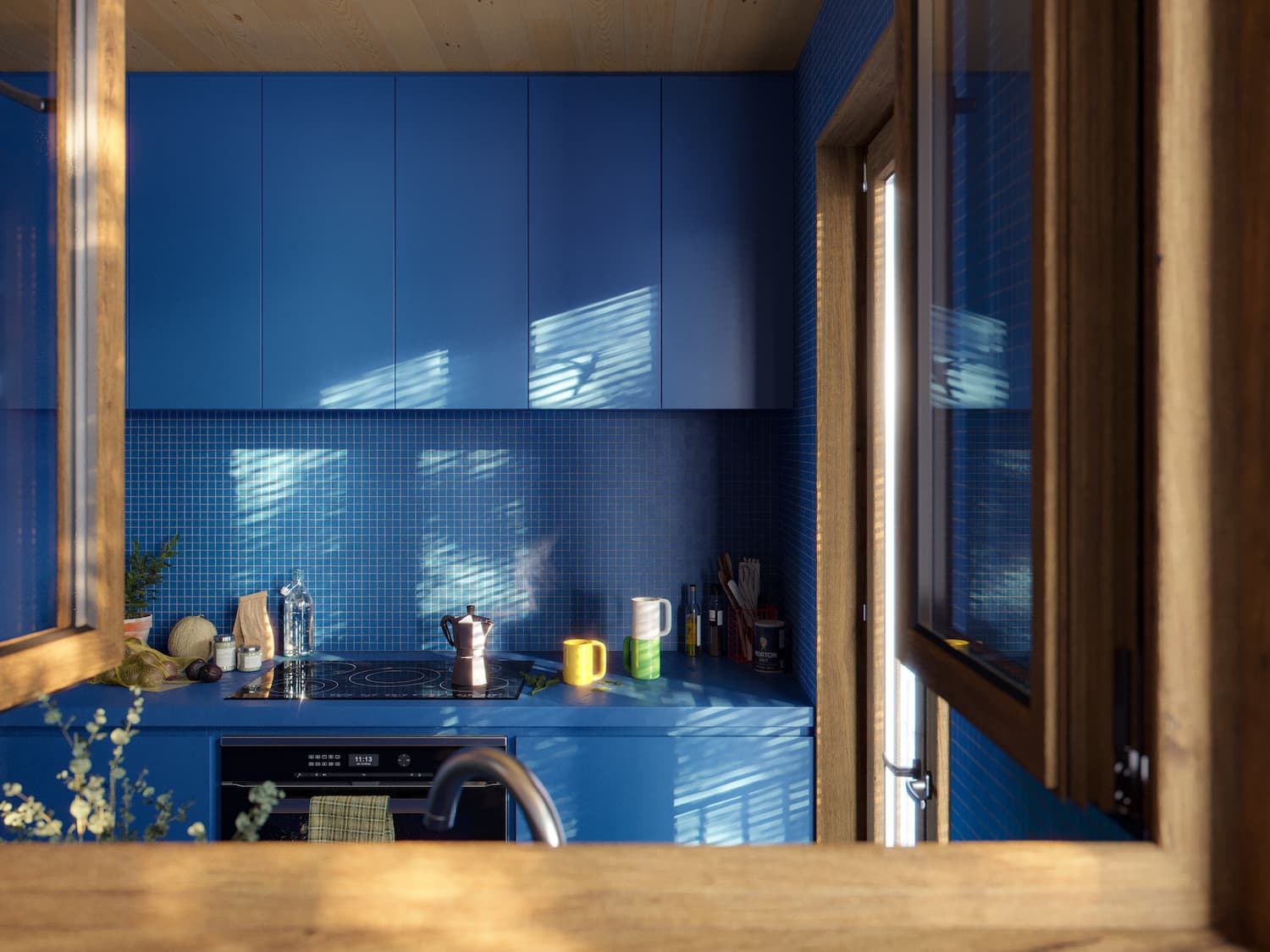 Interior view of a kitchen